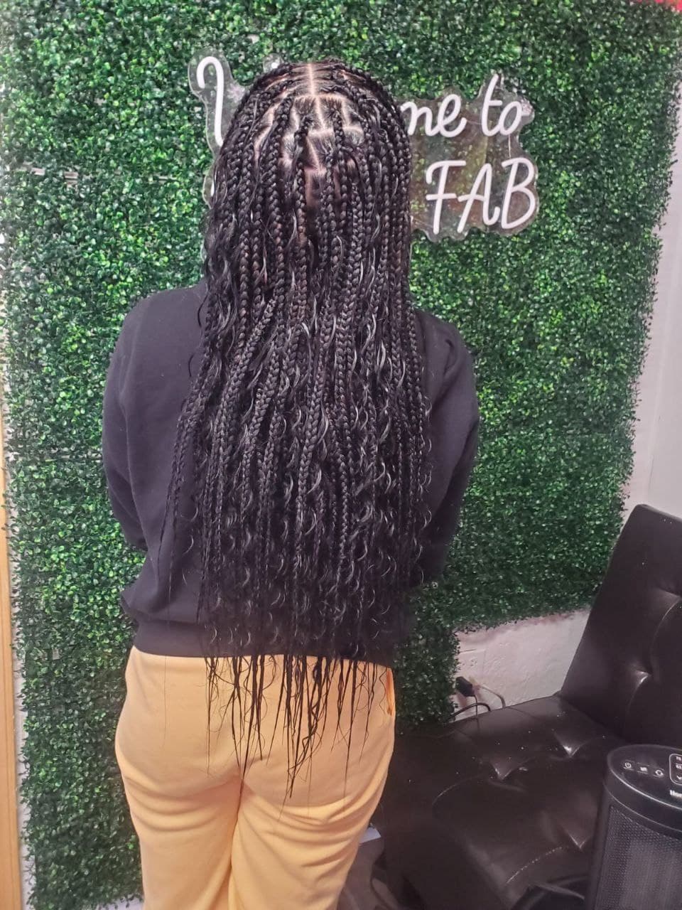 Goddess Box Braids hairstyle in Tucson - Female Braids by Milly's FAB