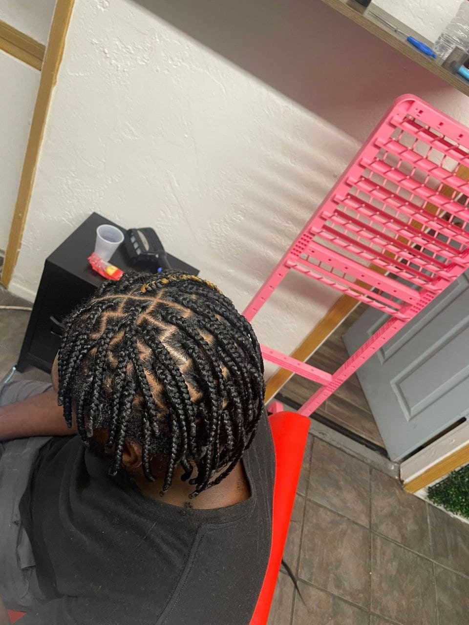 Male Box Braids hairstyle in Tucson - Men's Braids by Milly's FAB