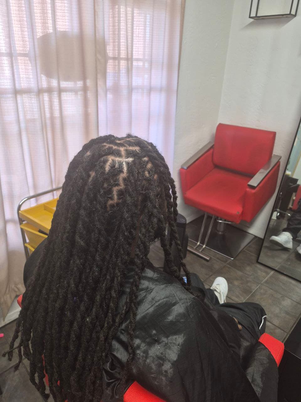 Locs Retwist & 2 Strand Twist hairstyle in Tucson - Dreadlocs by Milly's FAB
