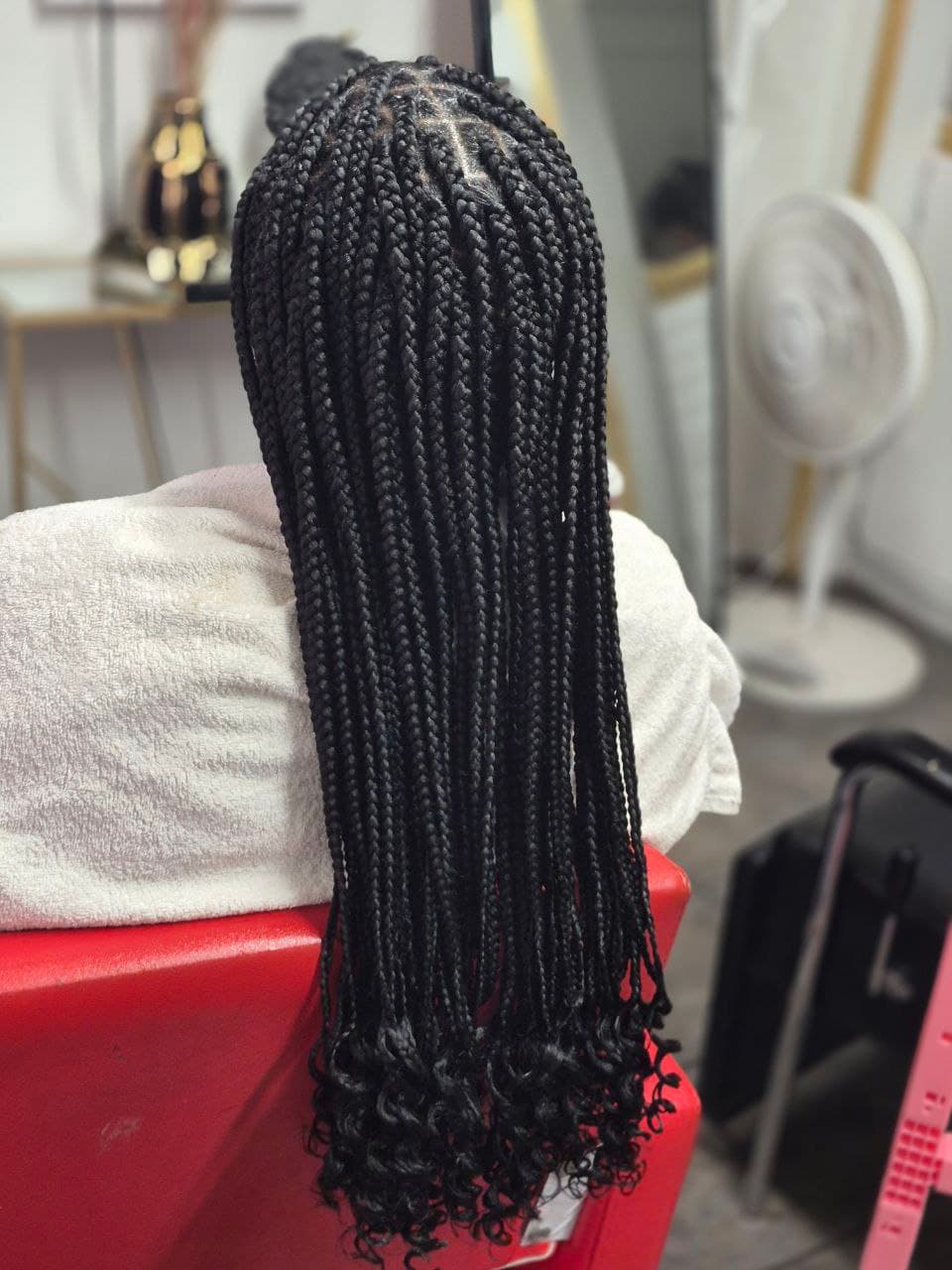 Medium Box Braids hairstyle in Tucson - Female Braids by Milly's FAB