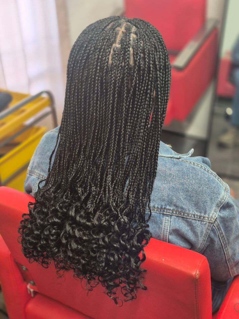 Medium Box Braids hairstyle in Tucson - Female Braids by Milly's FAB