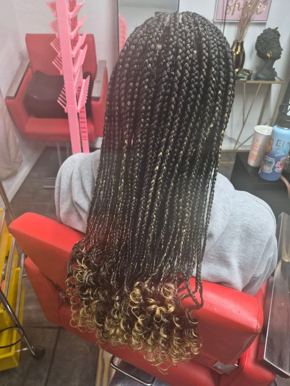 Medium Box Braids hairstyle in Tucson - Female Braids by Milly's FAB