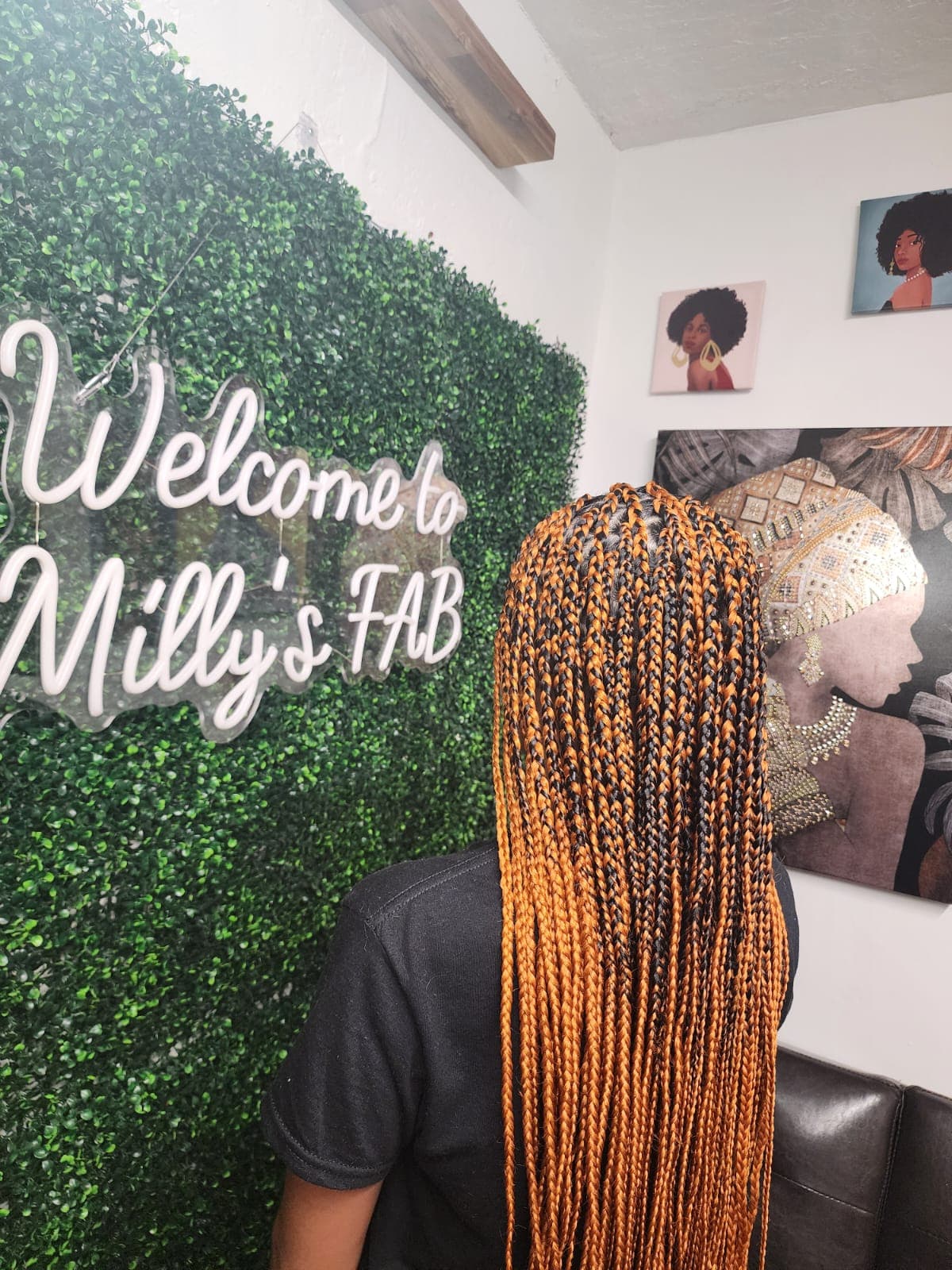 Medium Box Braids by Milly's FAB - Tucson's premier hair braiding salon