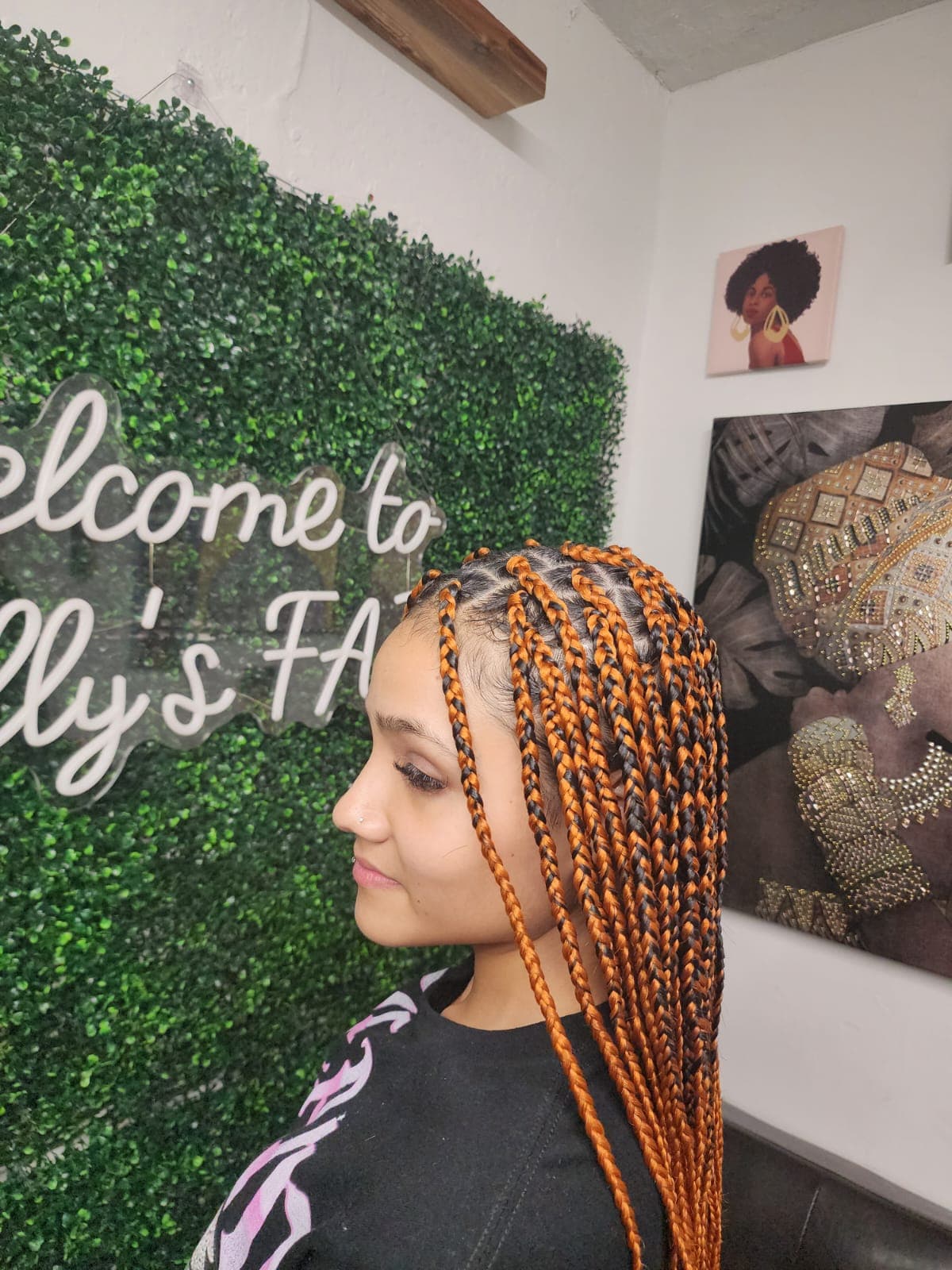 Medium Box Braids hair braiding Tucson - Professional female braids
