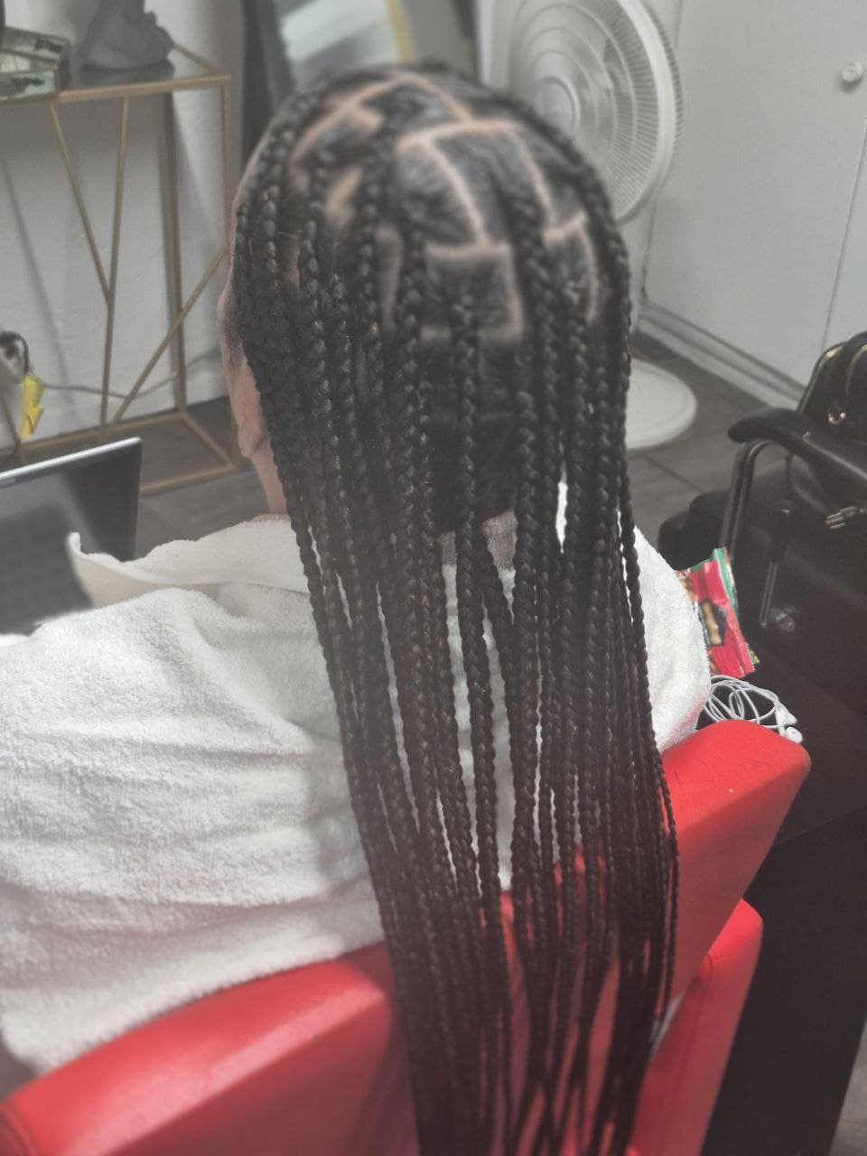 Medium Box Braids hairstyle in Tucson - Female Braids by Milly's FAB