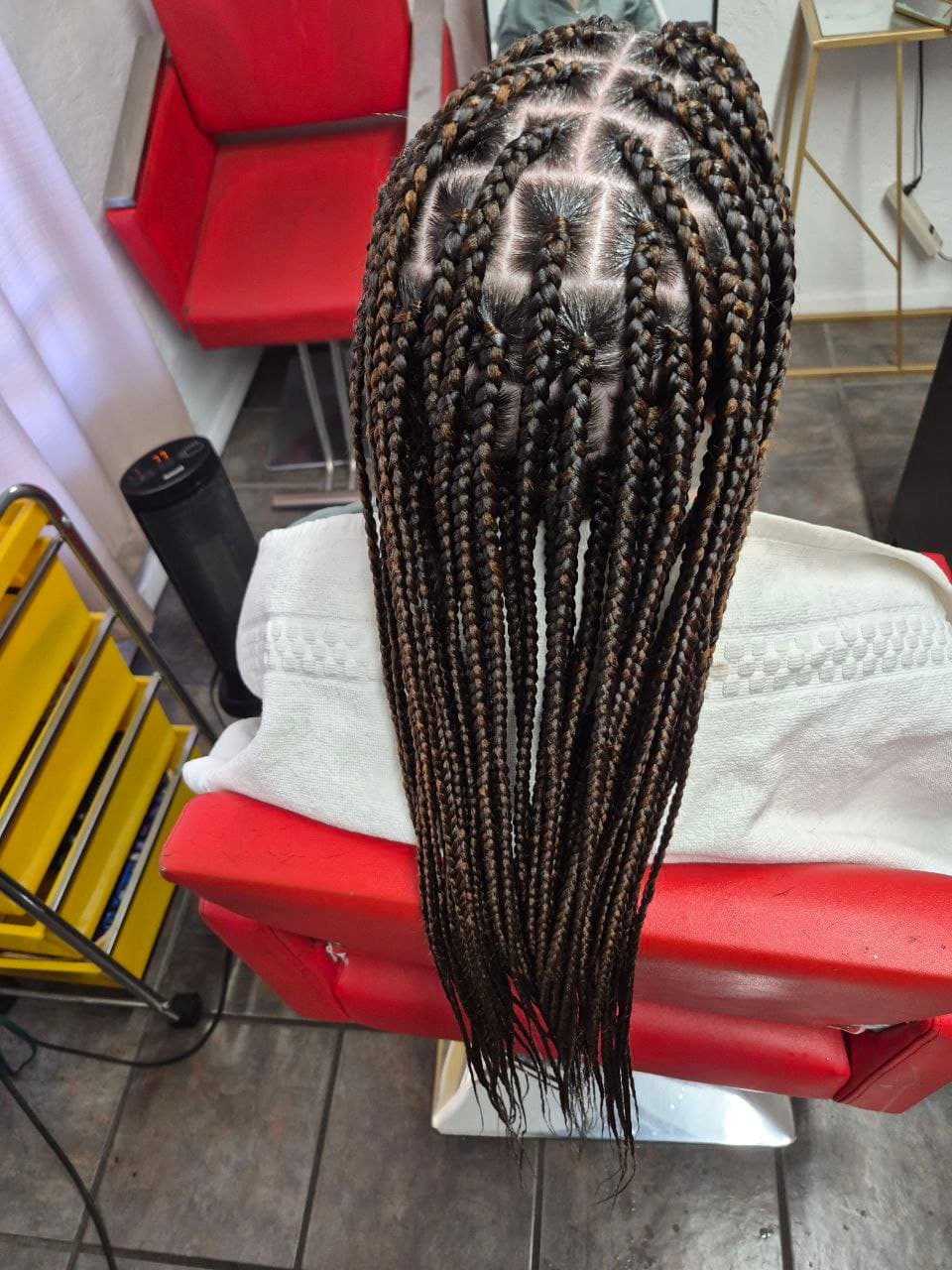 Medium Box Braids hairstyle in Tucson - Female Braids by Milly's FAB
