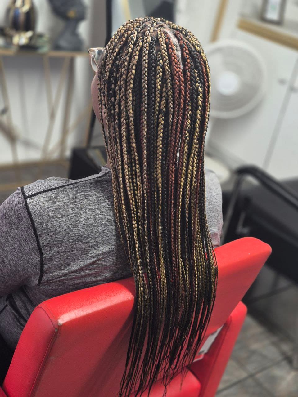 Medium Box Braids hairstyle in Tucson - Female Braids by Milly's FAB