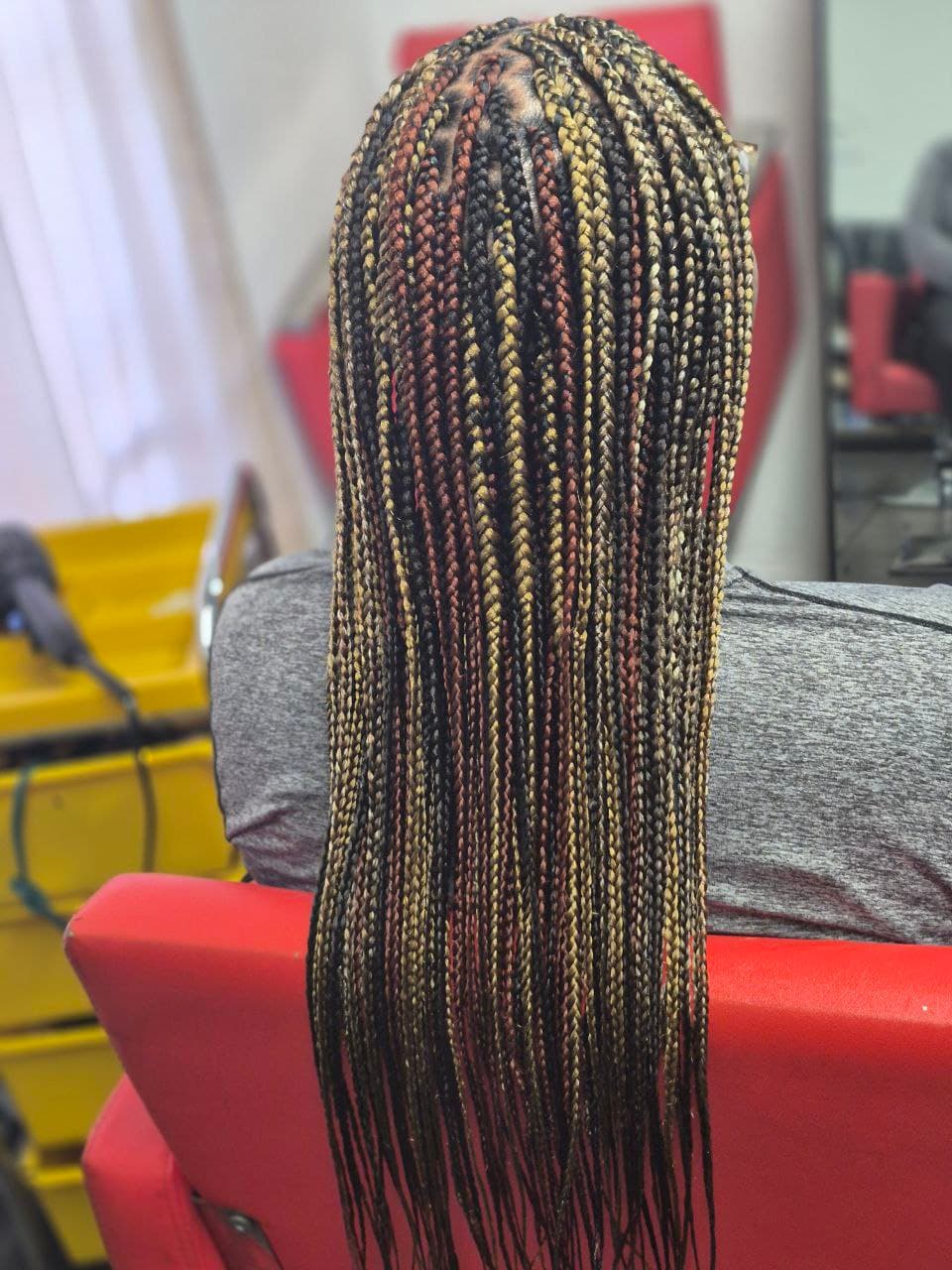 Medium Box Braids hairstyle in Tucson - Female Braids by Milly's FAB