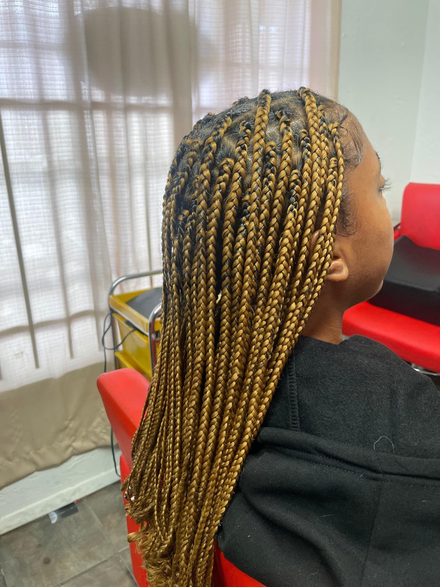 Medium Box Braids protective style - Tucson hair braiding by Milly's FAB