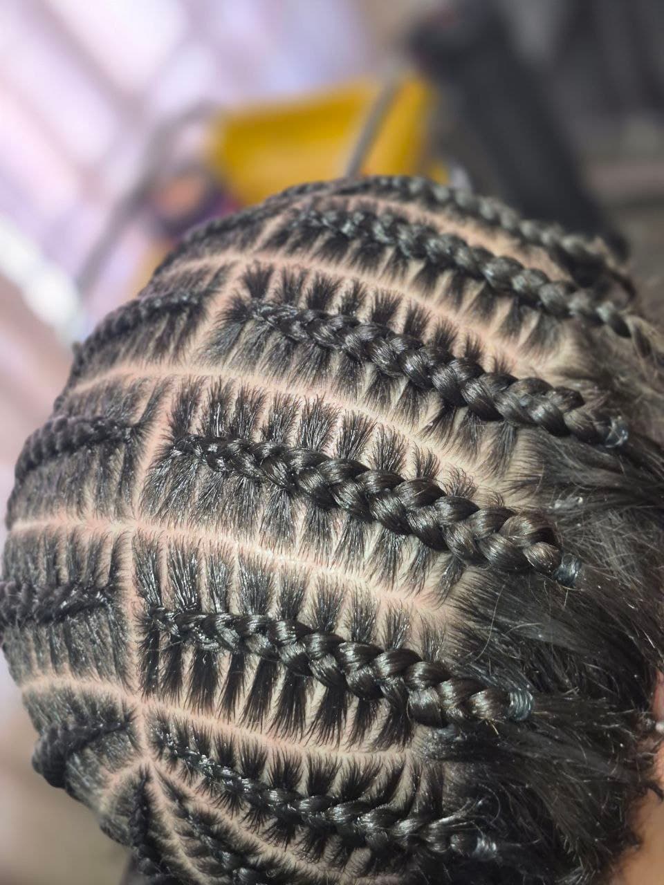 Pop Smoke Stitch Braids hairstyle in Tucson - Men's Braids by Milly's FAB