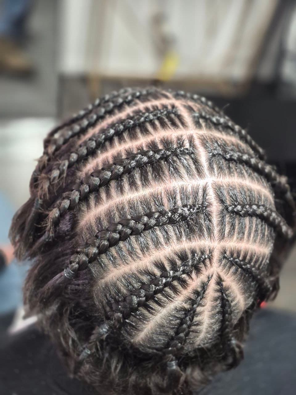 Pop Smoke Stitch Braids hairstyle in Tucson - Men's Braids by Milly's FAB