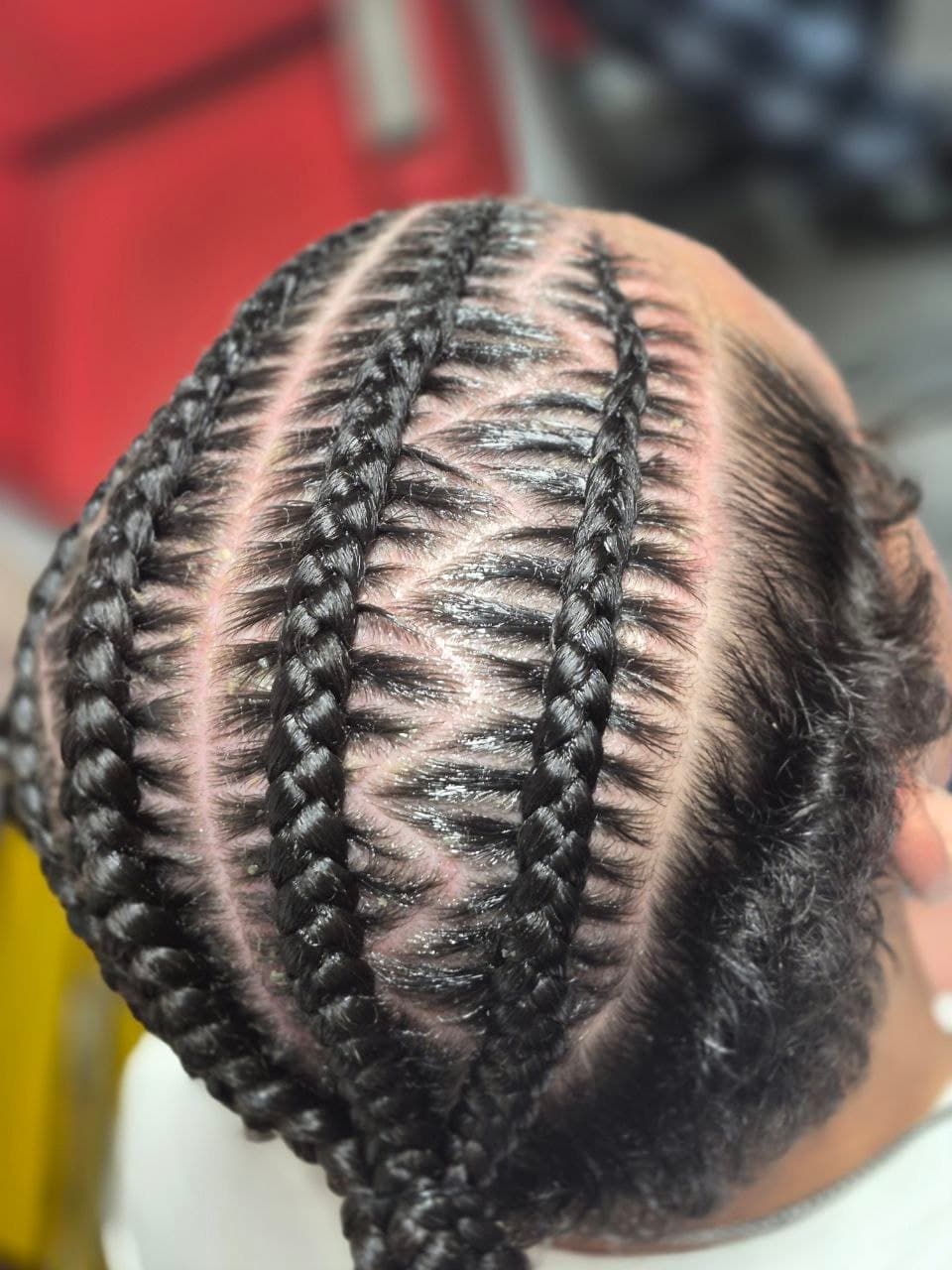 Stitch Braids hairstyle in Tucson - Men's Braids by Milly's FAB