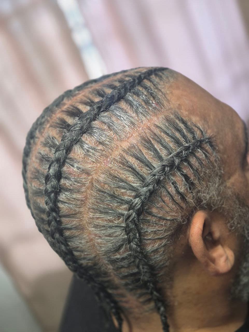 Stitch Braids hairstyle in Tucson - Men's Braids by Milly's FAB