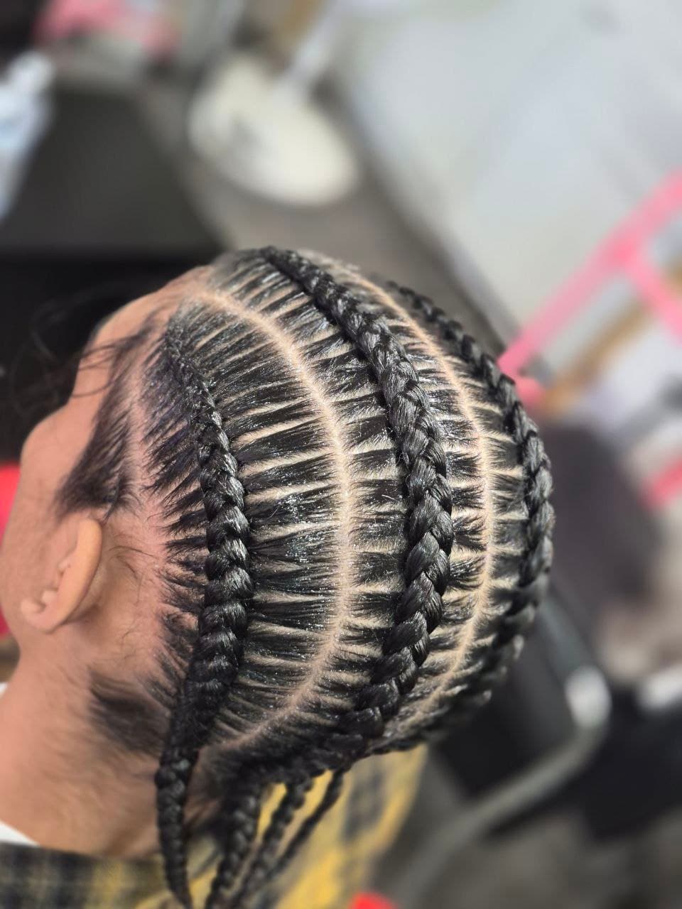 Stitch Braids hairstyle in Tucson - Men's Braids by Milly's FAB