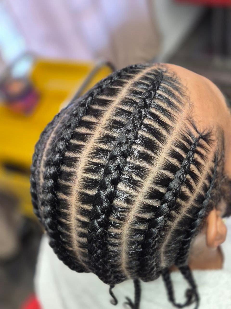 Stitch Braids hairstyle in Tucson - Men's Braids by Milly's FAB