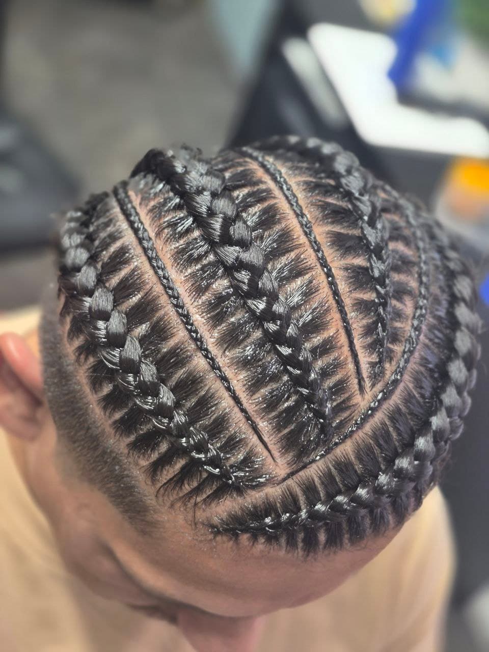 Stitch Braids hairstyle in Tucson - Men's Braids by Milly's FAB