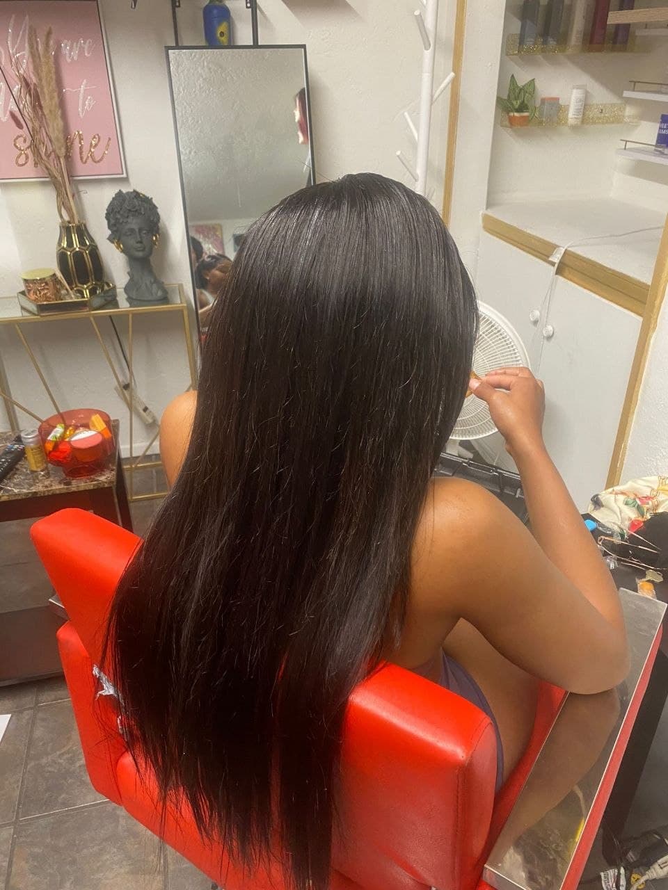 Wig Installation hairstyle in Tucson - Professional hair braiding by Milly's FAB