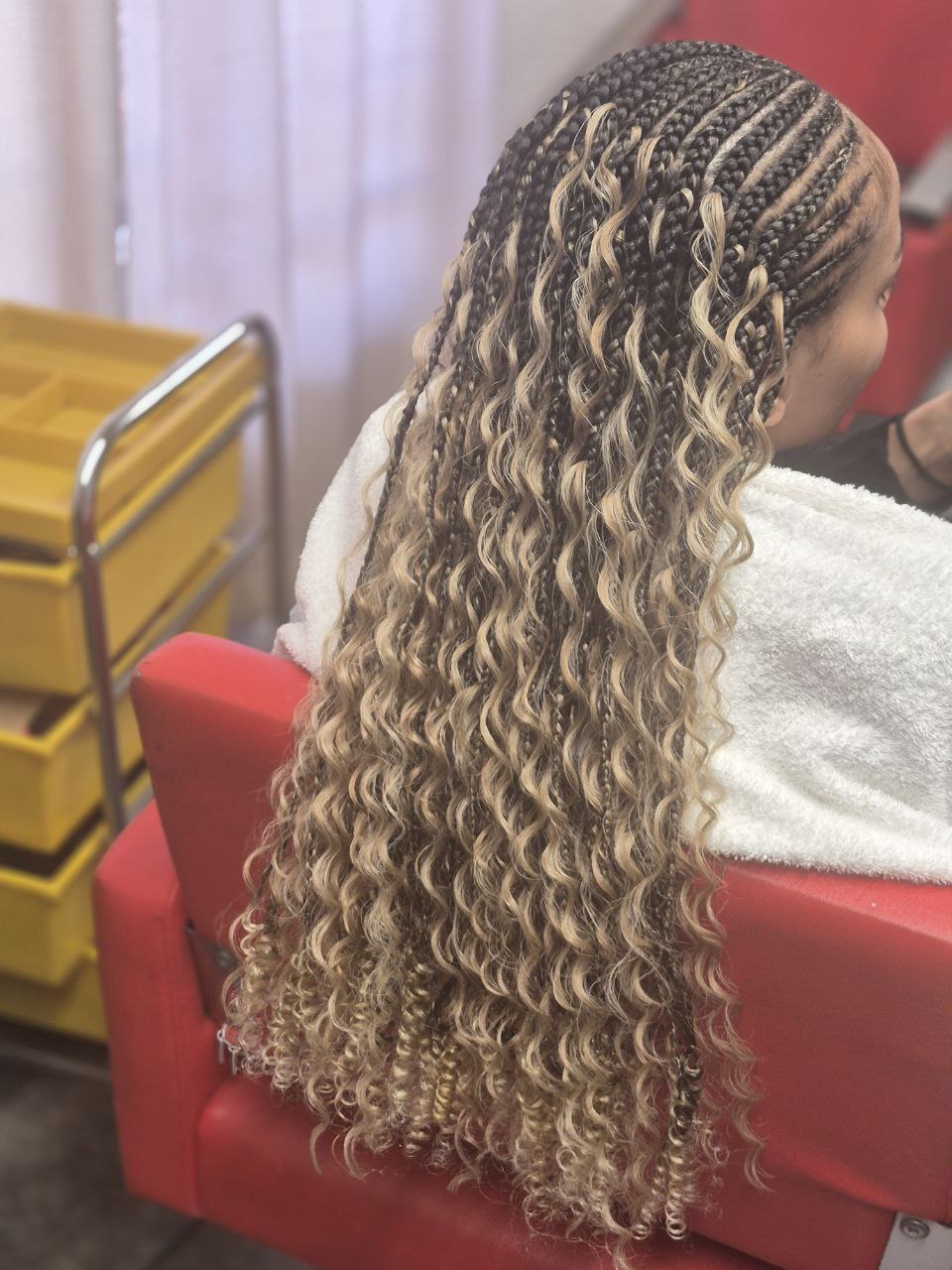 Professional boho box braids for natural hair in Tucson AZ