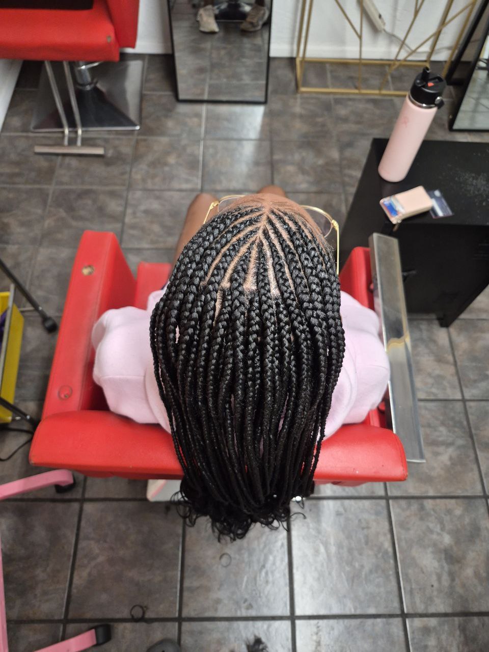 Beautiful cornrows & box braids hairstyle - East Tucson salon