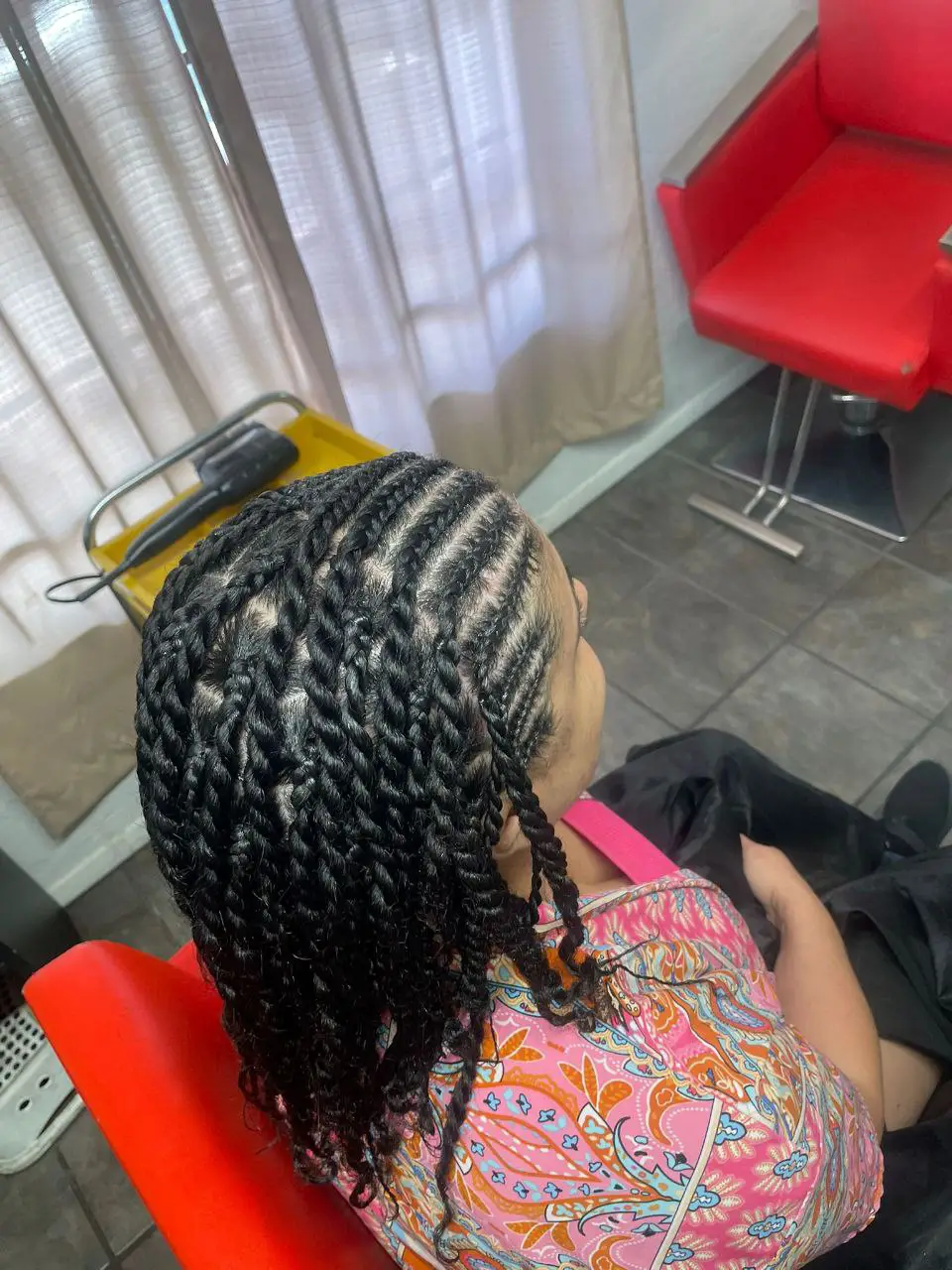 Cornrows & Back Box Braids - Style 7