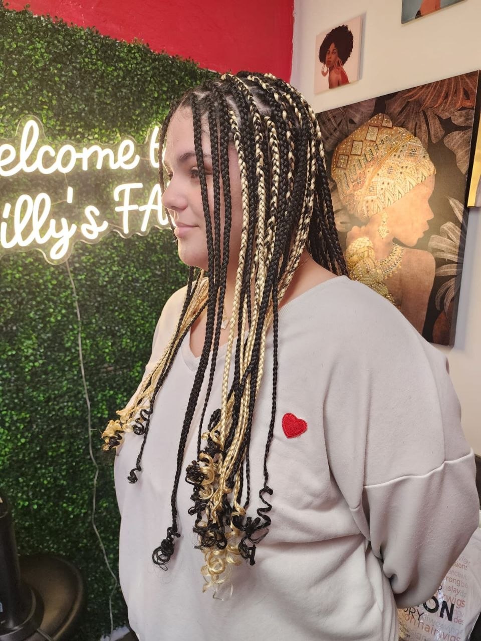 Medium Box Braids by Milly's FAB - Tucson's premier hair braiding salon