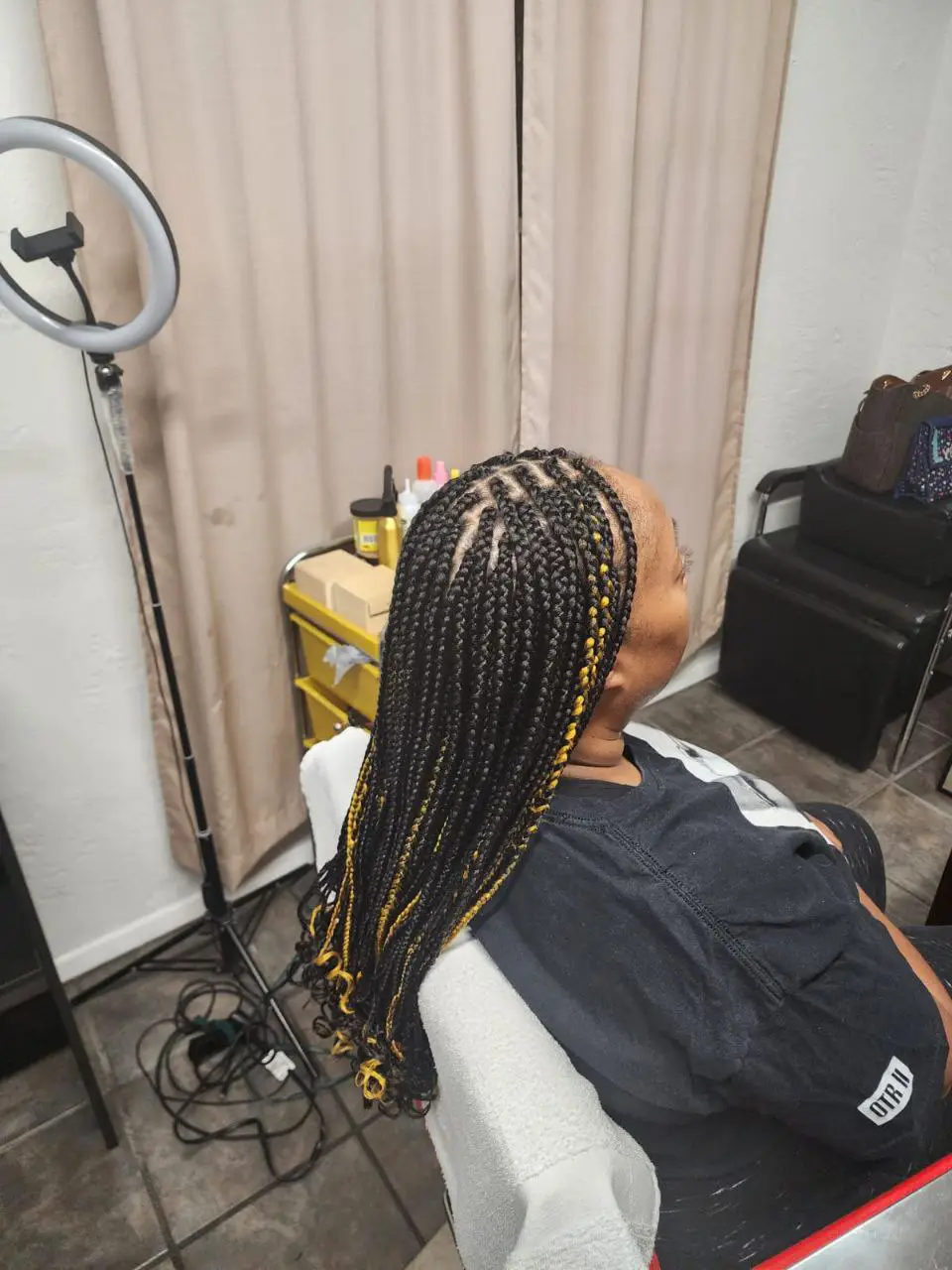 Medium Box Braids (Curly Ends) - Style 9