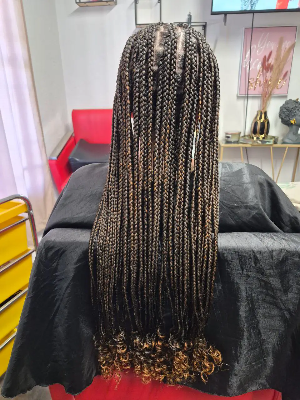 Medium Box Braids (Curly Ends) - Style 11