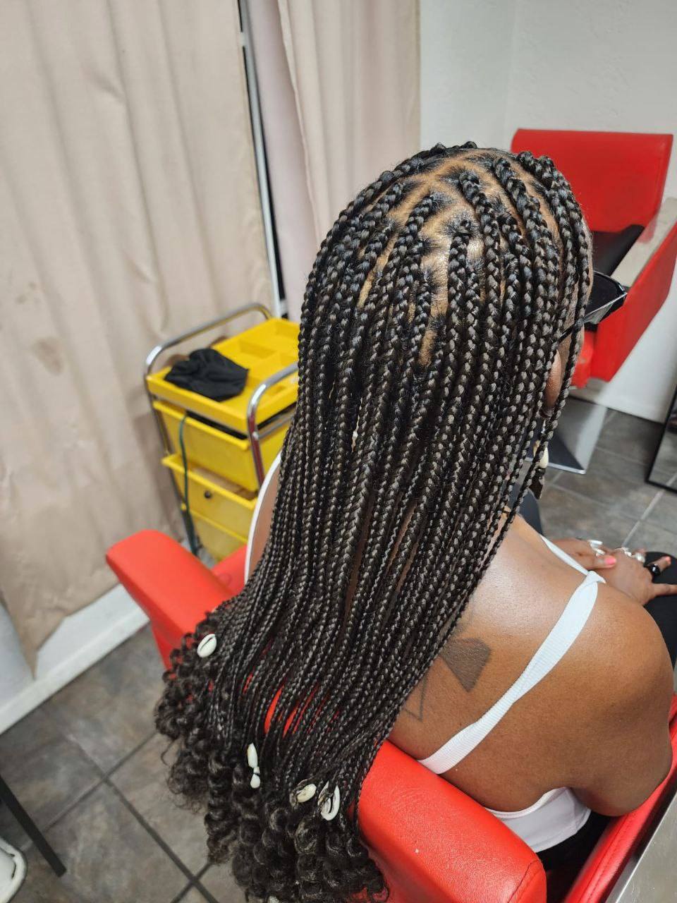 Medium Box Braids - Expert female braids in Tucson AZ