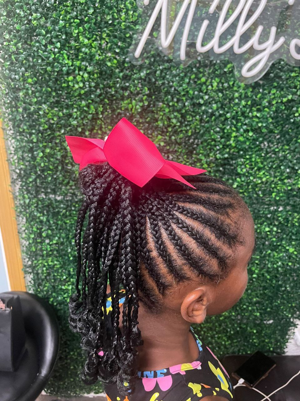 Professional little girls braids for natural hair in Tucson AZ