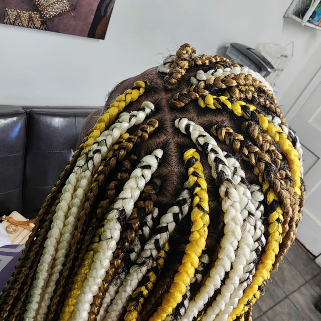 Coloured  Box braid